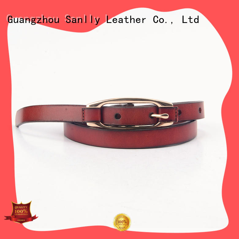 Sanlly high-quality mens solid leather belts OEM for men