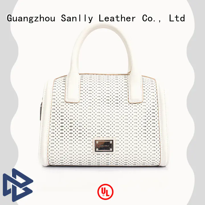 Sanlly solid mesh leather shoulder handbags fashion for shopping