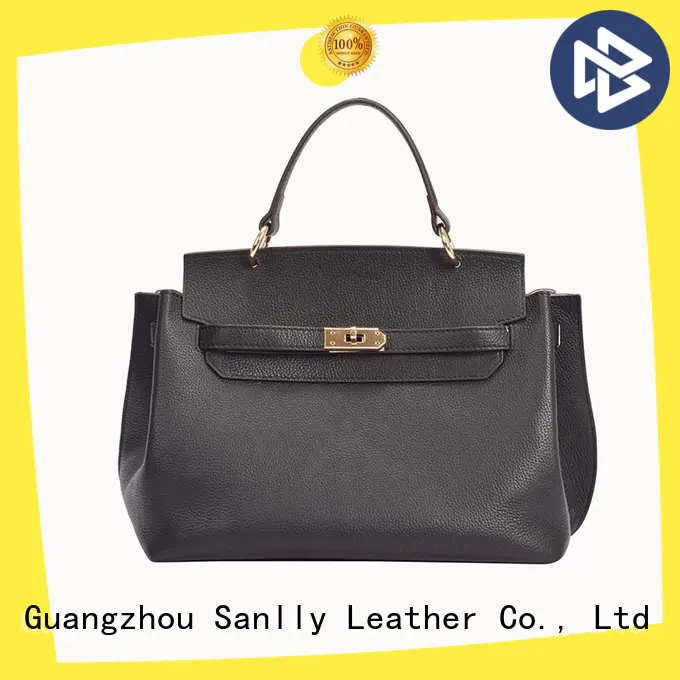 Sanlly soft leather shoulder handbags OEM for girls