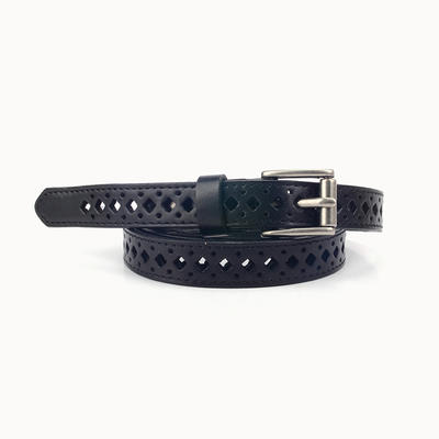 Punched Hole Customized Women Fashion Leather Belt leather belt hole puncher black belt laser punching belt