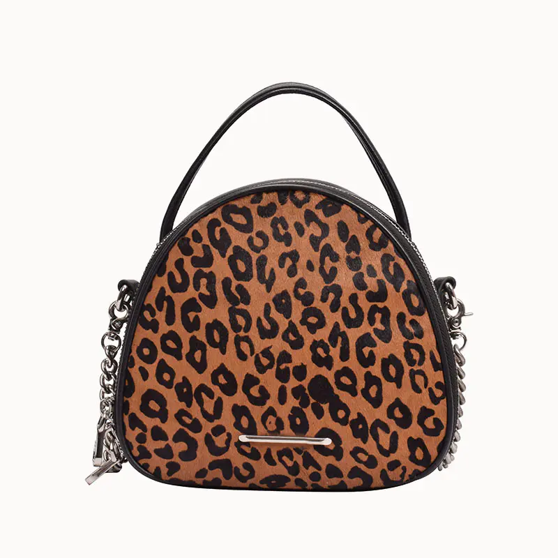 Style Leopard Print Hair Calf Bag crossbody handbag for women