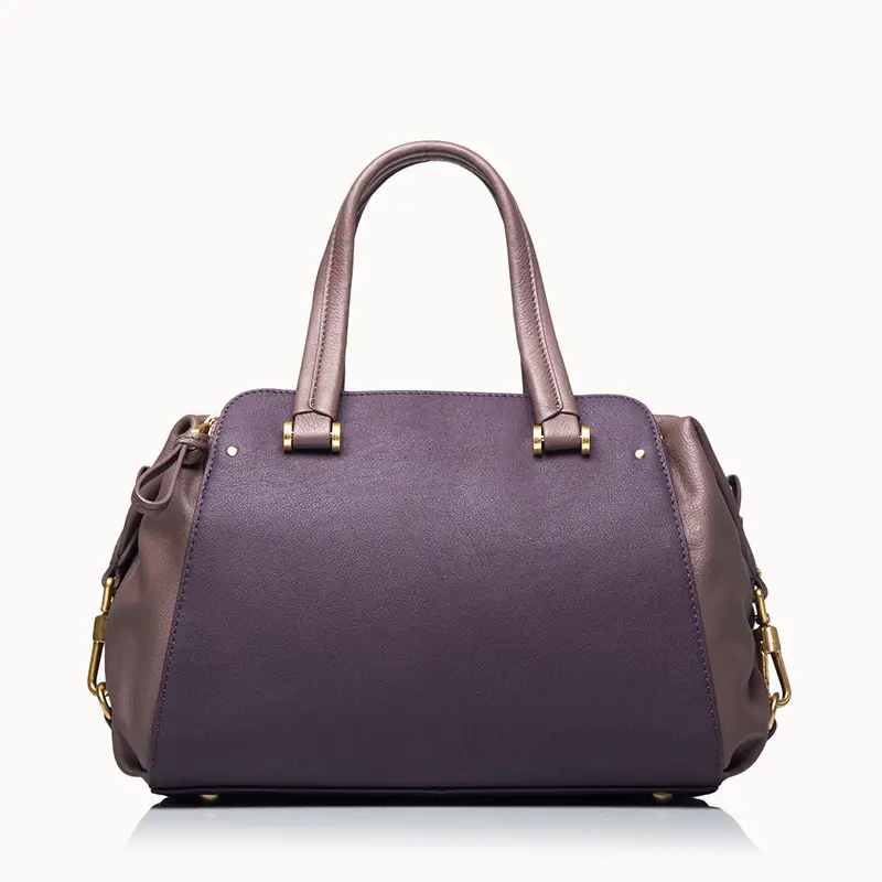 Satchel With Two Leather Combination women handbag female handbag  ladies satchel