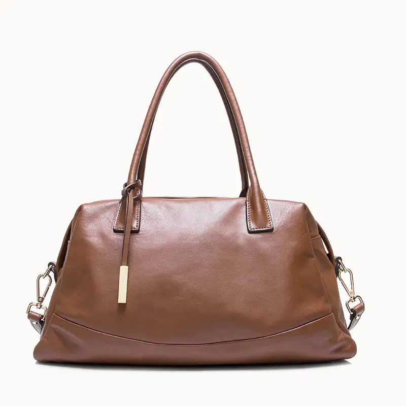 Stylish Shape Leather Satchel for ladies women shoulder handbag genuine leather handbag