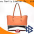 Sanlly womens basic leather tote bag customization for women