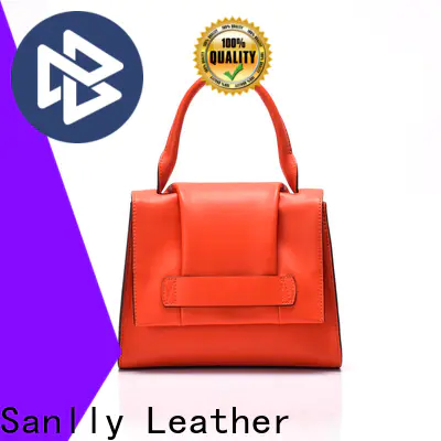 Sanlly portable blue leather handbags and purses ODM for girls
