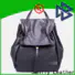 Sanlly real ladies black leather backpack free sample for girls