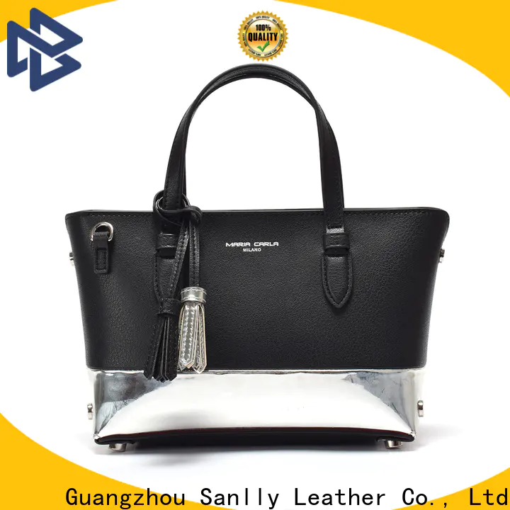 solid mesh leather work tote bags customization for girls