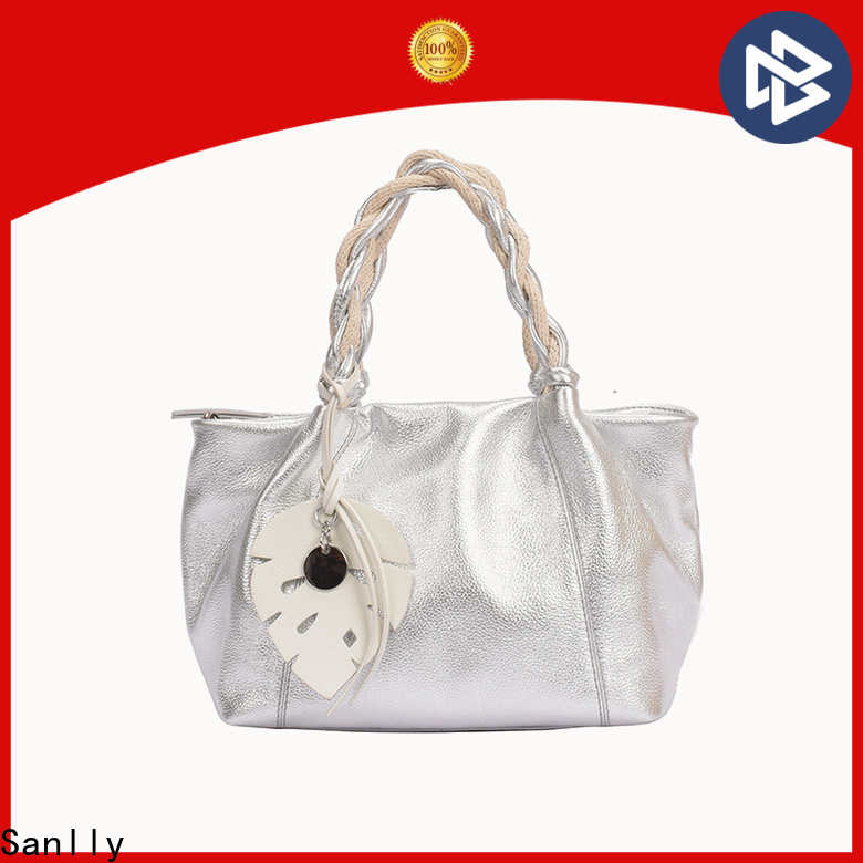 Sanlly business leather handbag sale online bulk production for girls