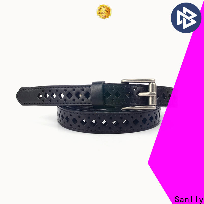 Sanlly leather ladies tan leather belt manufacturers