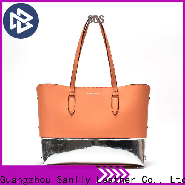 Sanlly fashion blue leather handbags and purses ODM for girls