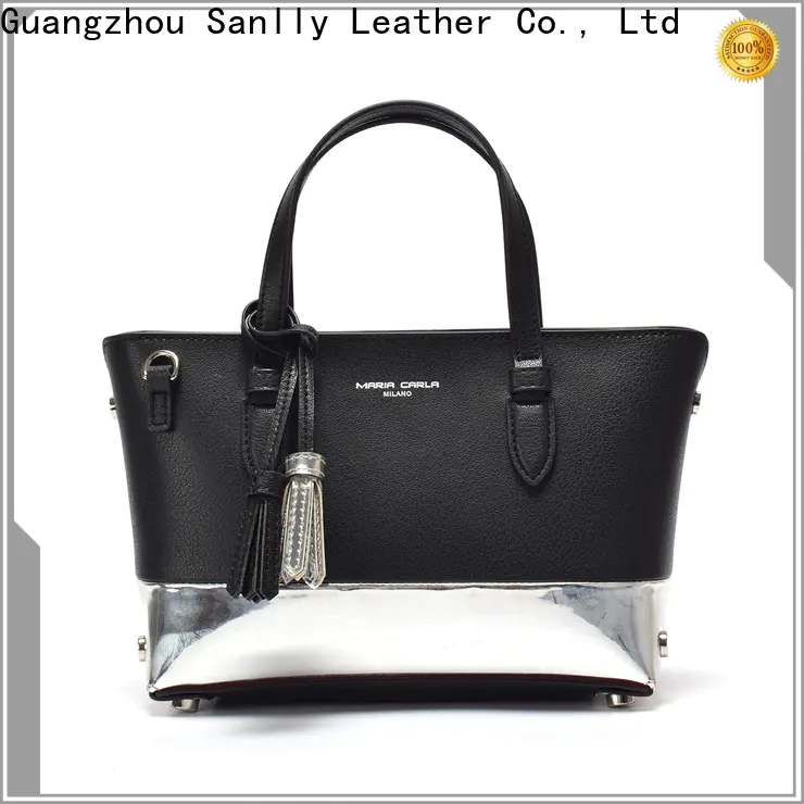 Sanlly High-quality blue leather handbags and purses for wholesale for women