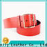 Sanlly belts brown leather belt gold buckle supplier for girls