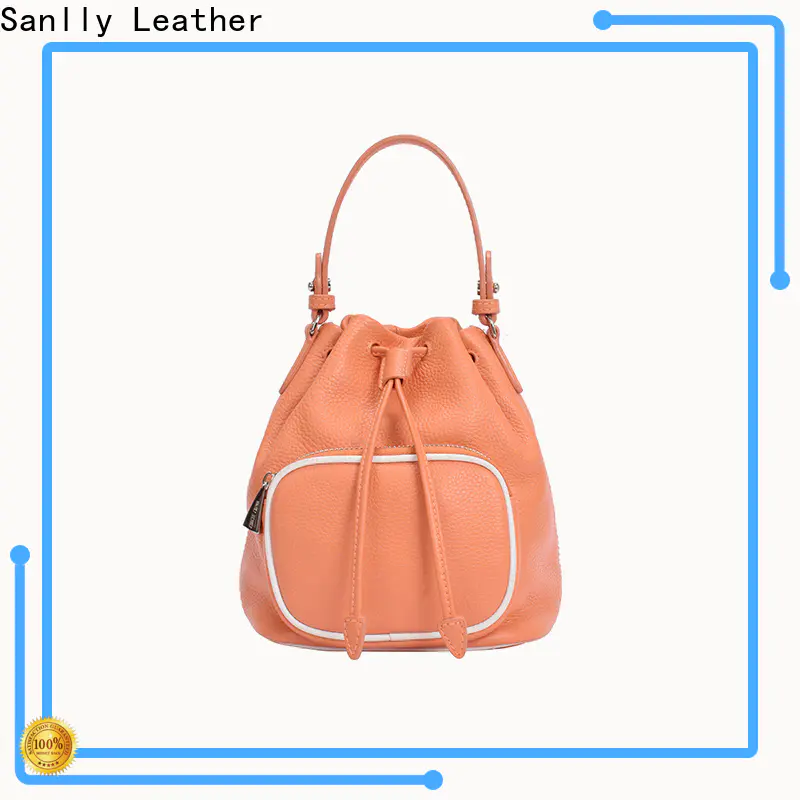 Sanlly Custom leather drawstring backpack Supply for shopping