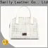 Sanlly cow large black leather purse free sample