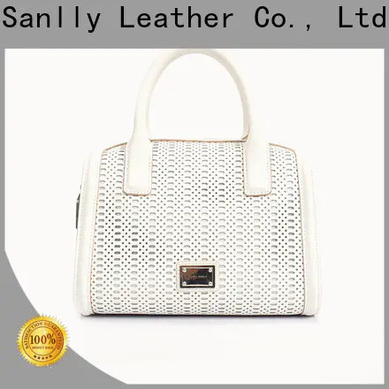 Sanlly cow large black leather purse free sample