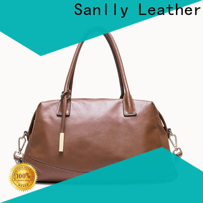 Sanlly red vintage leather satchel manufacturers for shopping