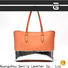 Sanlly Best black leather tote company for shopping