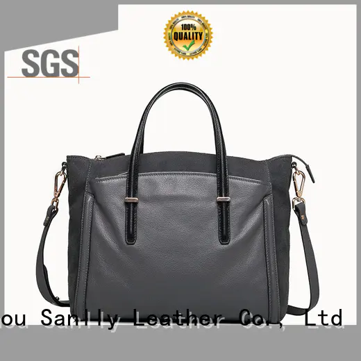 Sanlly handbag womens leather tote bag free sample for shopping
