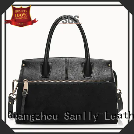 Sanlly work real leather handbags on sale free sample for girls