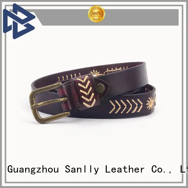 business men's fashion leather belts free sample for girls Sanlly