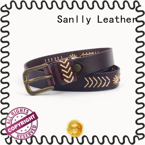 Sanlly high-quality expensive mens leather belts for wholesale for girls