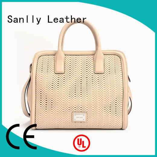 Sanlly work leather ladies bag price customization for girls