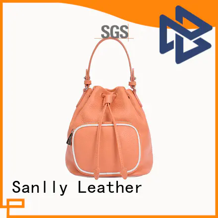 Sanlly solid mesh classic leather tote bag supplier for single shoulder