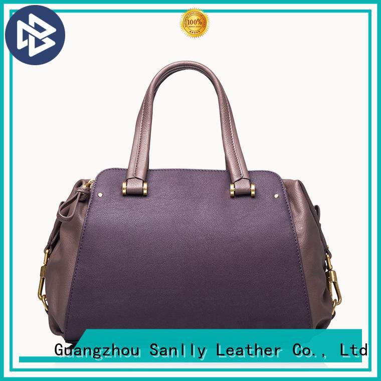 Sanlly leather pure leather bags for ladies free sample for girls