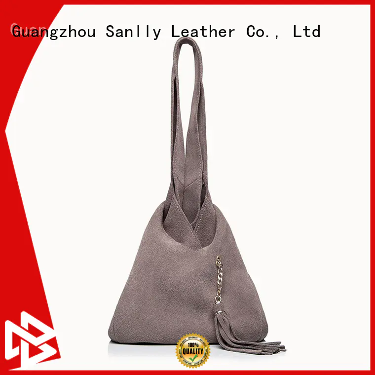Sanlly high-quality soft leather tote bag fashion for girls