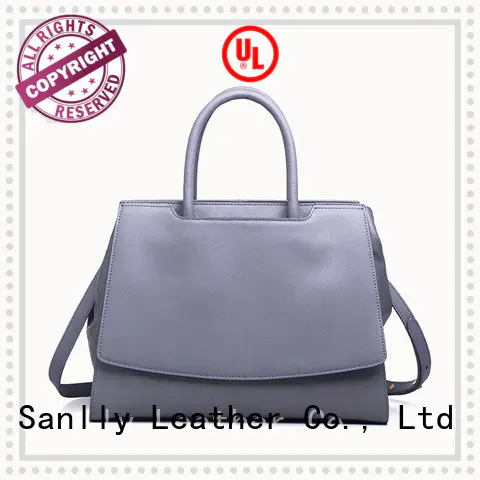 Sanlly brown women's genuine leather handbags buy now for shopping