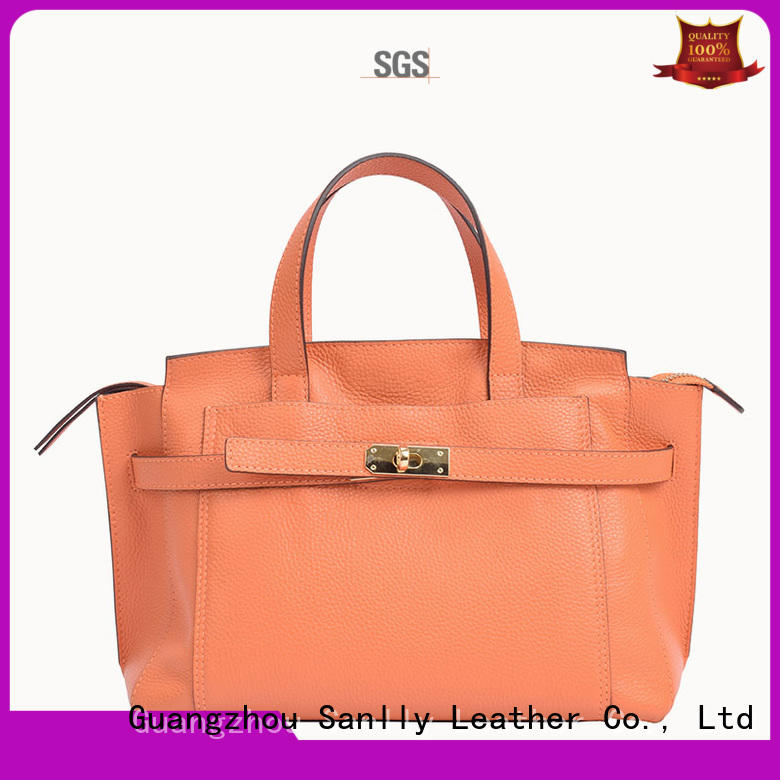 Sanlly quality large black leather handbag supplier for modern women