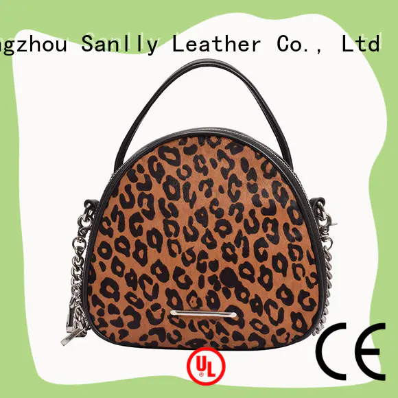 Leopard Haircalf Design Top Pebble Leather Stylish Shopping Ladies Bag