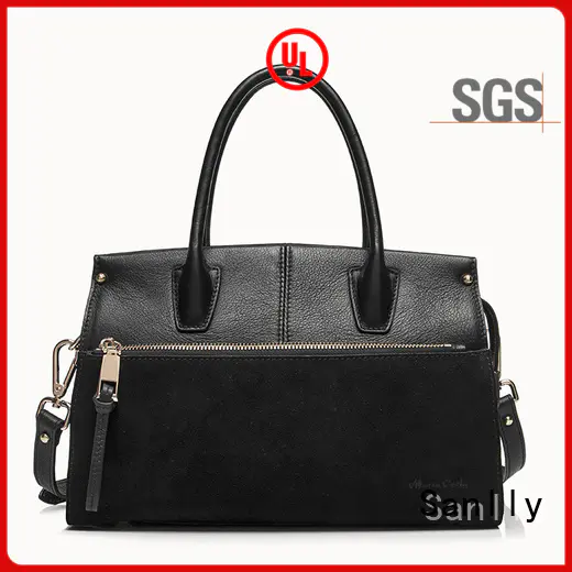 solid mesh leather purses and handbags for wholesale Sanlly