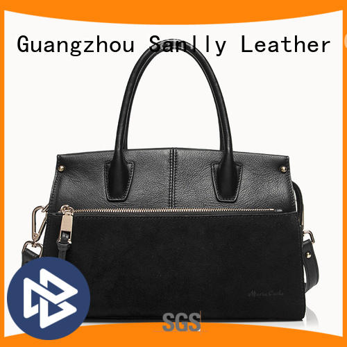 Sanlly Breathable black soft leather handbags Supply
