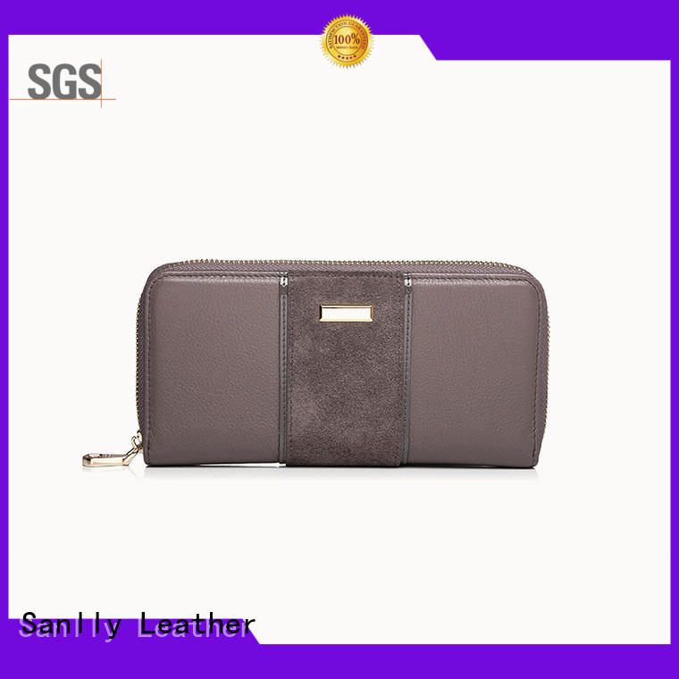 portable ladies leather purse wallet lady customization for women