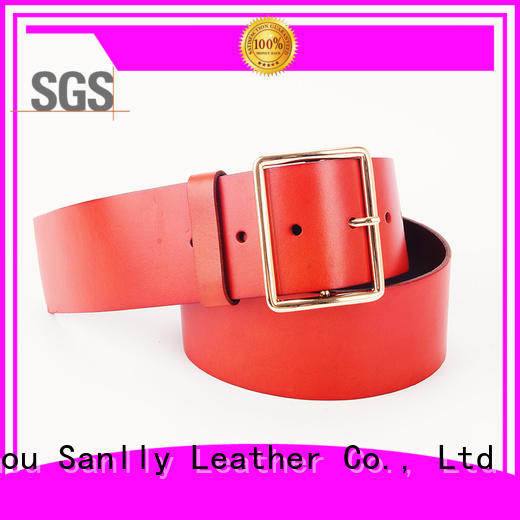 Sanlly belts mens full leather belts supplier for girls