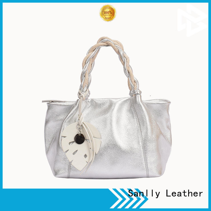 portable best women's leather handbags metal OEM for girls