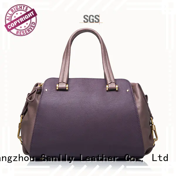 Sanlly Breathable small leather handbag cow for shopping