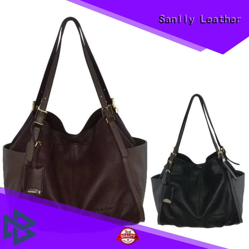 Sanlly favorable in price ladies leather handbags stylish for summer