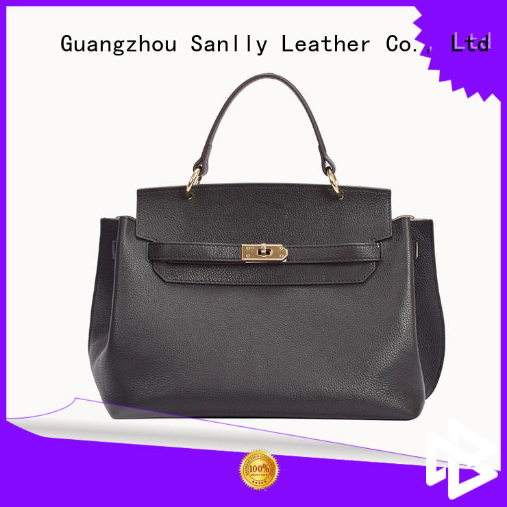 Sanlly Latest black soft leather handbags company for girls