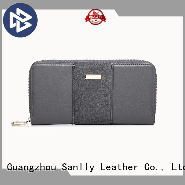 Sanlly portable women's leather billfold wallets ODM for single shoulder