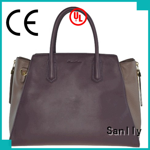 Sanlly high quality ladies leather handbags winter suede for winter