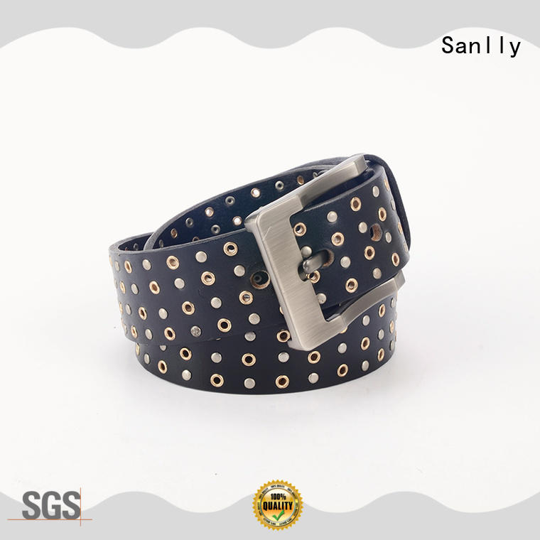 Sanlly buckle mens western leather belts customization for girls