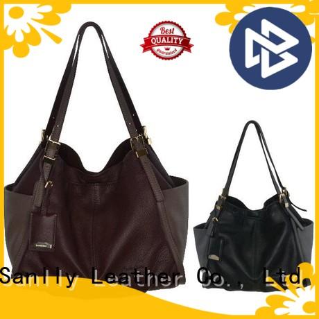 Sanlly leather ladies leather handbags winter suede for women