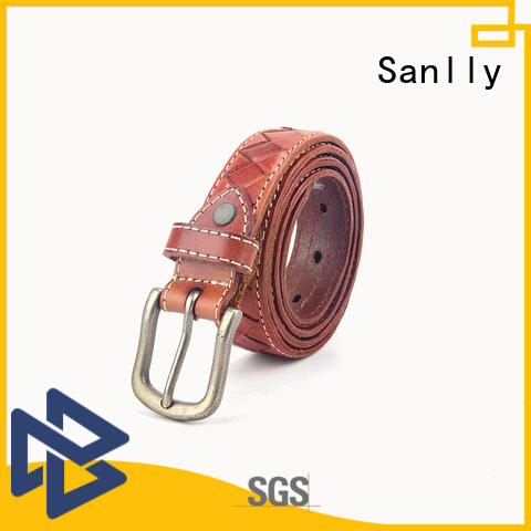Sanlly portable mens navy leather belt bulk production for shopping