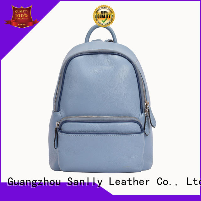 Sanlly high-quality women's mini leather backpack OEM for girls