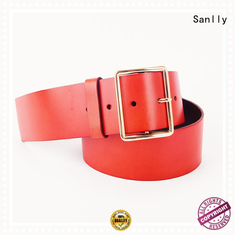 Sanlly solid mesh mens all leather belts ODM for girls