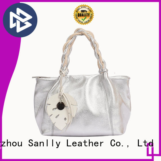 Sanlly portable women's leather handbags ODM for shopping