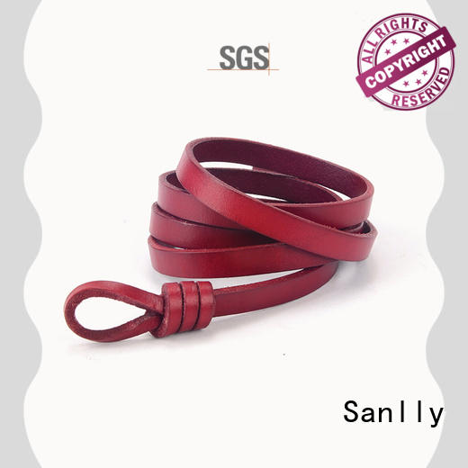 Sanlly woven leather womens belts bulk production