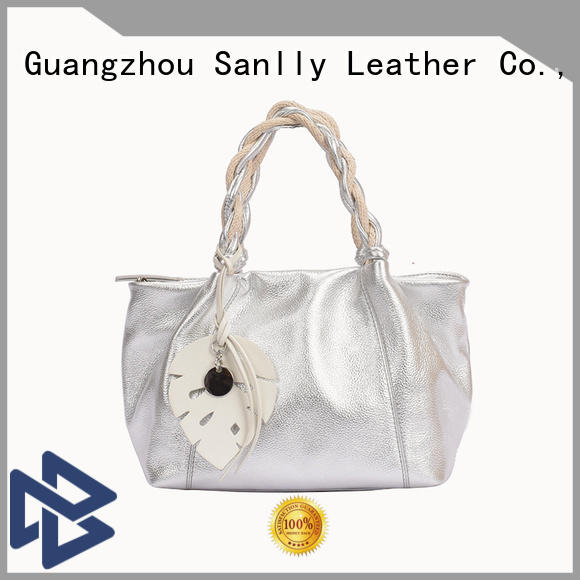Sanlly handbags womens leather tote handbags bulk production
